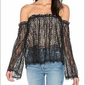EUC Heartloom Maryam Lace off shoulder top-S